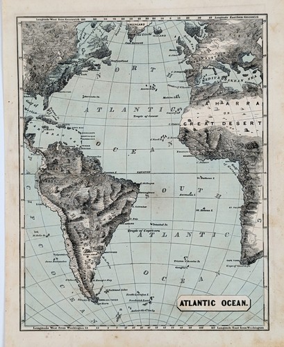1849 mappa dell - 1849, dell'oceano