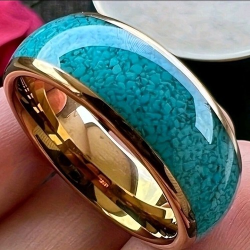 Anello fascia intarsiato - anello,