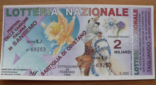 Biglietto lotteria sanremo - lotteria,
