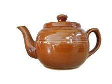 Teiera in porcellana 2 Tazze colore marrone 450 cc