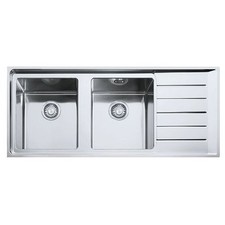 Franke Lavello 2 vasche (116x51cm) Npx 621 NEPTUNE PLUS Inox Spazzolato 101 0068