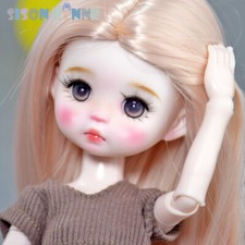 Set Complet 12" 1/6 Poupée BJD Jointe Filles Avec Cheveux Roses Perruque Douce