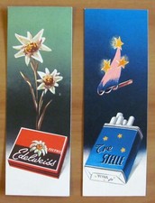 Segnalibro Pubblicitario Sigarette EDELWEISS e TRE STELLE, anni 50 - COME NUOVO*