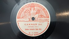 12" DAJOS BELA 78 giri CARMEN Bizet FONOTIPIA 74303/4 ITALY 1910