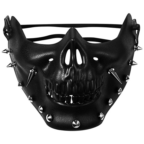 Maschera mezza faccia teschio
