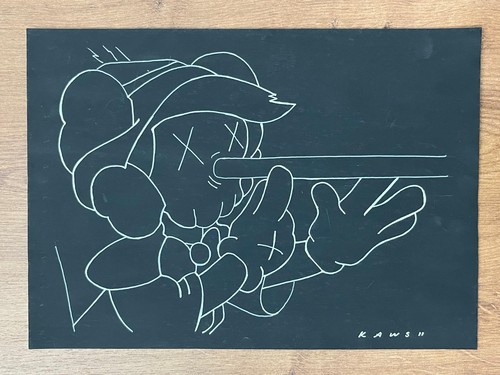 Kaws disegno quadro carta - e, su