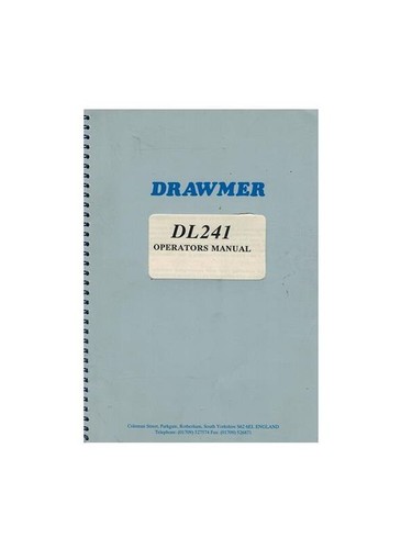 Drawmer dl241 manuale - drawmer, in