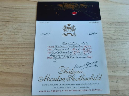 étiquette vin chateau - , mouton