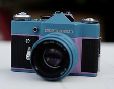 Revueflex-B + Helios 44m-4 turchese/lavanda Ottima (Leica Copy Zenit)