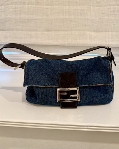 Baguette denim fendi - denim,