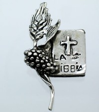 VANGELO ARGENTO BIBBIA SPIGA UVA BOMBONIERE COMUNIONE CRESIMA MATRIMONIO BIBLE