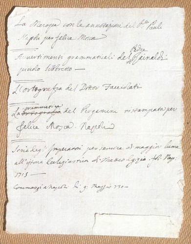 Antico documento manoscritto