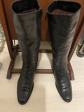 Stivali Sandro Mori Originale Alti Donna,n.37,vera pelle,colore nero