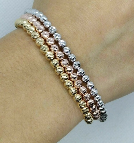 Bracciale argento sfere elica - argento,