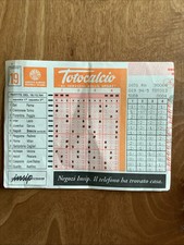 ANTICA SCHEDINA TOTOCALCIO