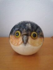 Fermacarte Gufo - vintage di alabastro - Italiano