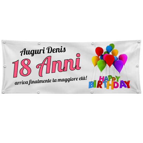 Banner striscione compleanno - banner,