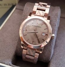 OROLOGIO BURBERRY DONNA ACCIAIO INOX CINTURINO ORO ROSA QUADRANTE ORO BU9146 ORIGINALE