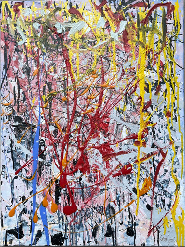 Arte astratta acrilico pittura