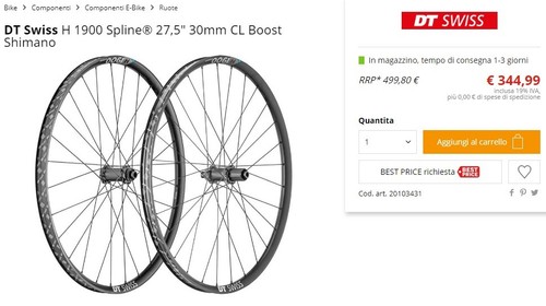 Coppia ruota mtb - , dt