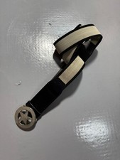 Jean Paul Gaultier x Gibo Elastic Belt – Black & Grey – Star Buckle – Vintage