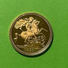 1991 Mezza Sterlina Oro Proof Gold Half Sovereign Catalogo SPINK 4276