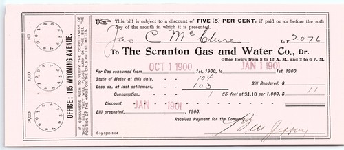 Bolletta scranton gas water - bolletta,