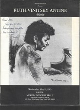 Hand Signed program by pianist