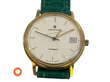 Junghans Compact Quartz anni 90 vintage HAU data funziona bene nuovo bat. Germania