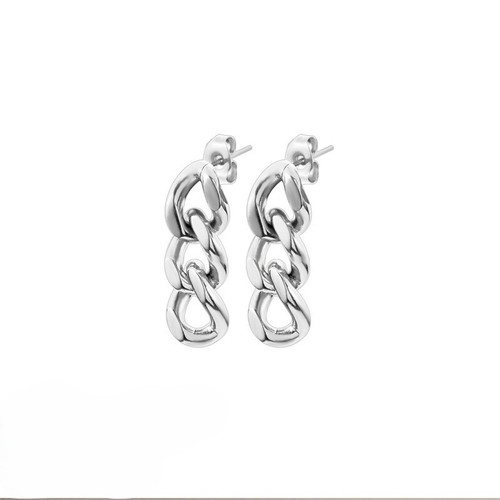 Orecchini con catena maglie - con,
