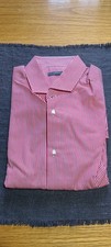 camicia uomo rosso bianco quadratini rosso bianco poletti taglia 42 nuovo