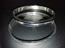 Coppia Di Bracciali Rigidi Ovali In Acciaio RYRY Firenze (zoppini?)