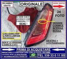 FARO FANALE POSTERIORE DESTRO DX PASSEGGERO senza porta lampade FIAT PUNTO EVO