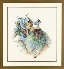SCHEMA A PUNTO CROCE FARFALLA FATA NINFA DMC CROSS STITCH THE KISS PATTERNS
