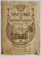 Etichetta da collezione - Vino nobile di Montepulciano - cantine Baiocchi