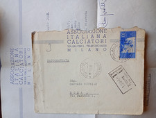 ASS. ITALIANA CALCIATORI MILANO 1948 LETTERA SPEDITA A PORTIERE DELLA LAZIO .