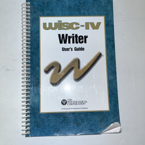 Wisc writer user s - wisc-iv, user’s