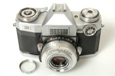 ✅ FOTOCAMERA ZEISS CONTAFLEX SUPER 35MM CON OBIETTIVO TESSAR 50MM 2.8 + FILTRO UV