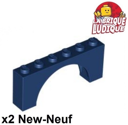Lego mattone arco 1x6x2 blu - arco,