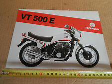 BROCHURE ORIGINALE HONDA VT 500 E DEPLIANT SALES