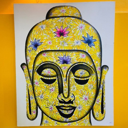Quadro buddha dipinto etnico