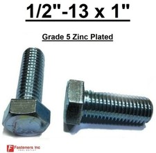 Bullone esagonale 1/2-13 x 1" (FT) zincato grado 5 tappo vite filettatura grossolana