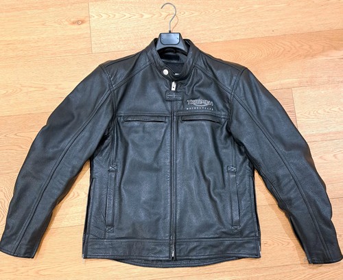 Giacca pelle biker triumph - in,