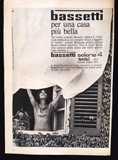 Pubblicita'Advertising Originale Vintage BASSETTI biancheria casa letto 1965(A5)