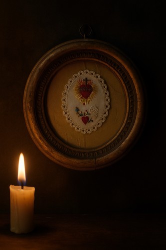 Antico scapolare cuore sacro - scapolare,