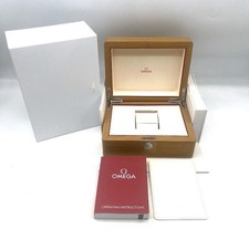 Omega scatola per orologio Legno Pelle con controscatola box doppia NOS