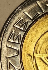 MOLTO RARA 500 LIRE 1985 FRATTURA CIRCOMFERENZIALE SAN MARINO (1280)