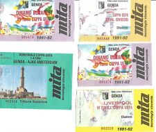 Biglietto partita Genoa Liverpool  1992 e le altre di Coppa Uefa 