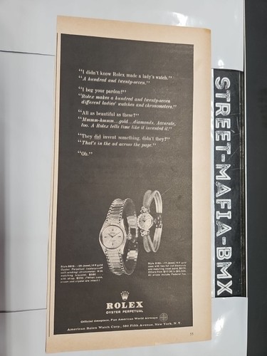 1960 rolex watch lady - ad, lady's
