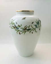 ROSENTHAL Classic VASO Uccellini su Ramo PORCELLANA VINTAGE Bordo Oro 4010/24